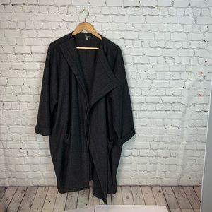 Eskandar O/S Charcoal Virgin Wool Cape